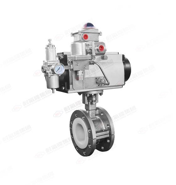 氣動不銹鋼法蘭式全襯里蝶閥